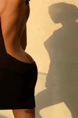 Y2K cross-border hot selling women's vacation swimwear from Europe and America, sexy bag buttocks, backless suspender dress